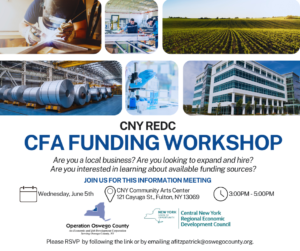 Read more about the article Workshop scheduled for round 14 of NYS Consolidated Funding applications
